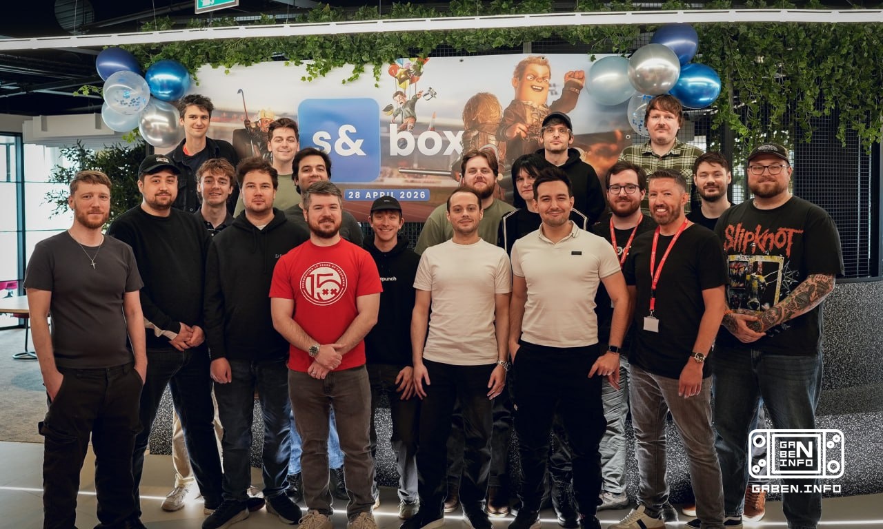 And here is the development team from LitsoUdarit on the occasion of the release of V1 s&box In the white polo, you can ...