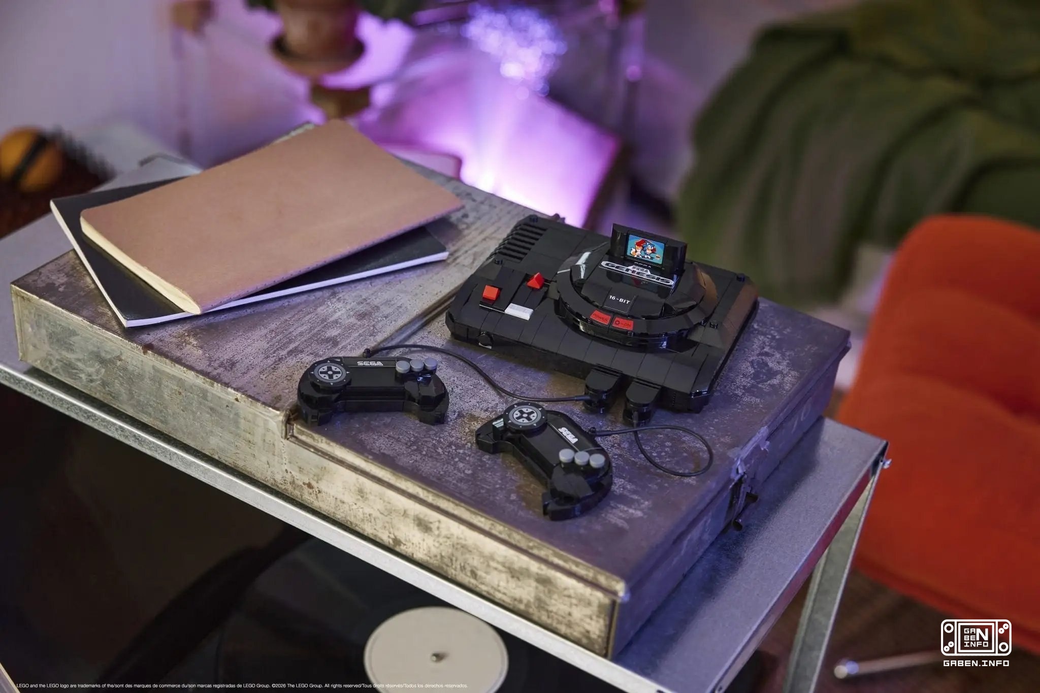 LEGO will release a Sega Genesis set on June 1. The $40 set includes a console with two gamepads, a cartridge with a sec...