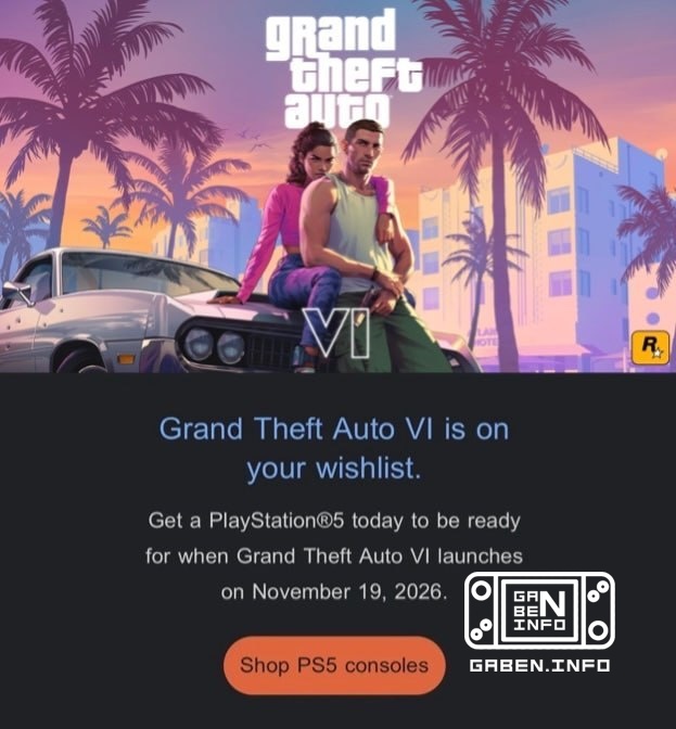 Poor GTA VI fans with PS4 are asked to get rid of the old console and buy PS5 already. Sony has started sending out a le...