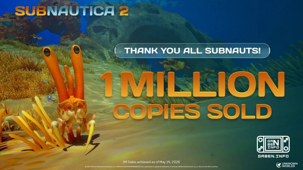 A million copies of Subnautica 2 were sold in just 1 hour, online players are already approaching 500k The divers cannot...