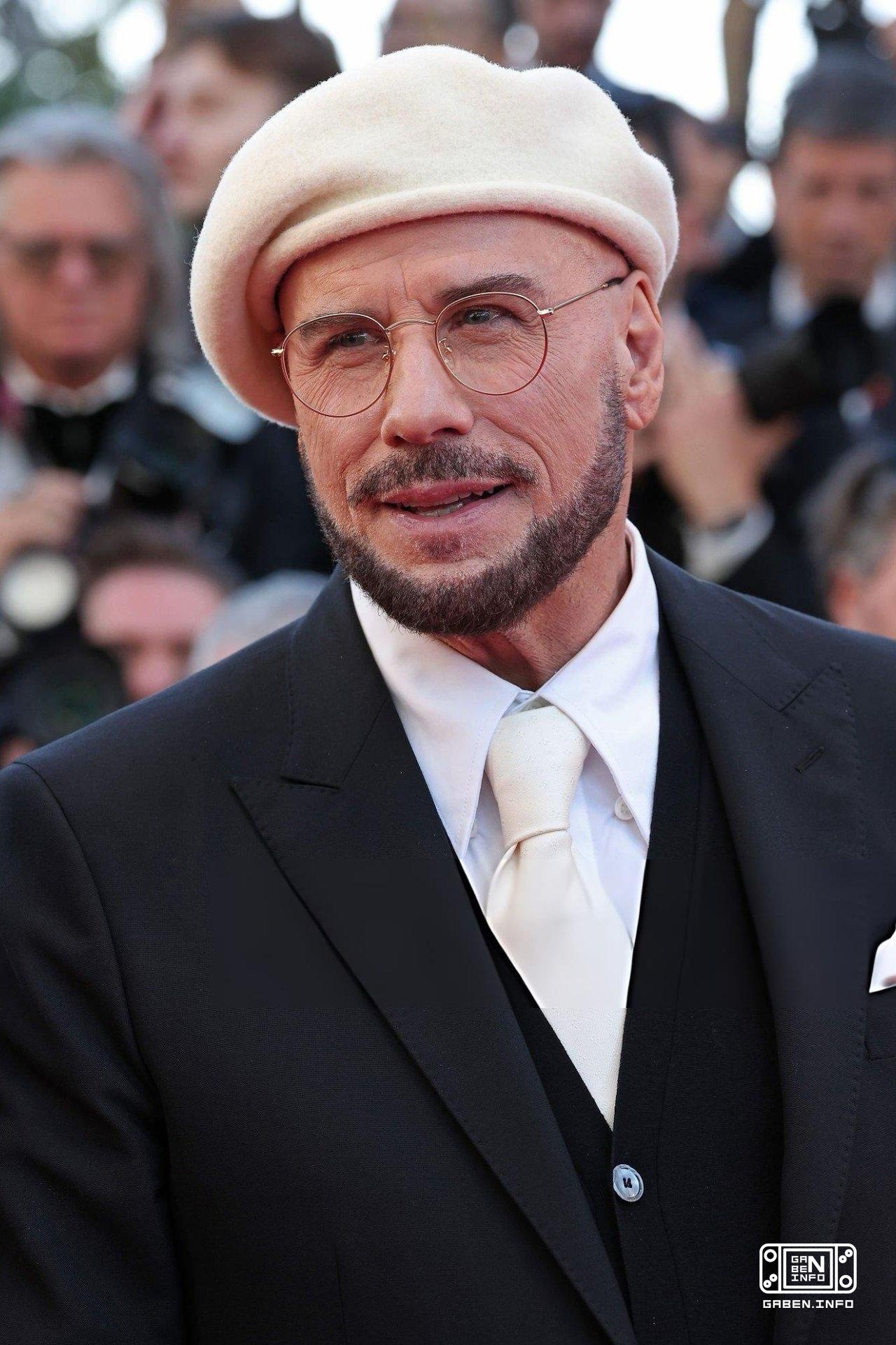 Photos of 72-year-old John Travolta, who attended the Cannes Film Festival with his directorial debut, the film “Propell...