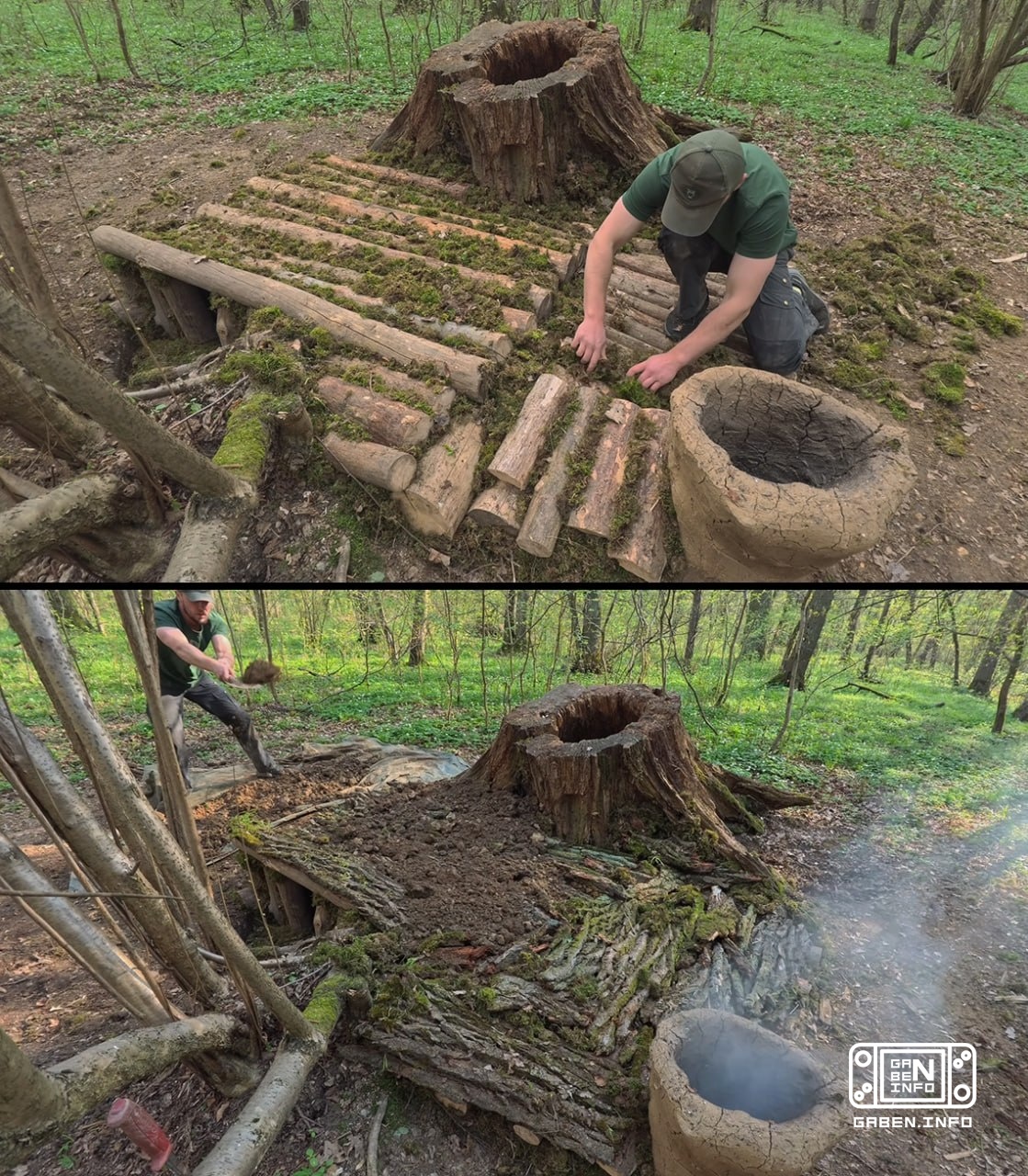 The guy went deep into the forest and built a stealth dugout there so he could quietly play PlayStation 5 while drinking...