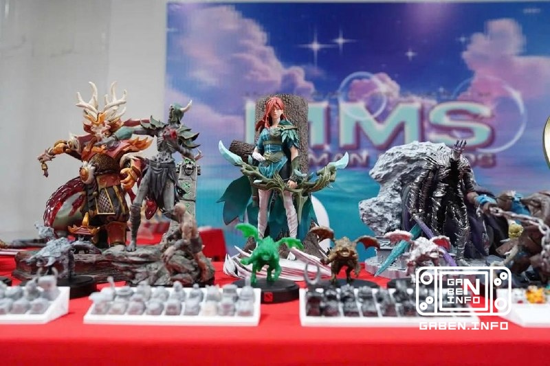 A huge collection of Dota merch from one of the players Completed the game