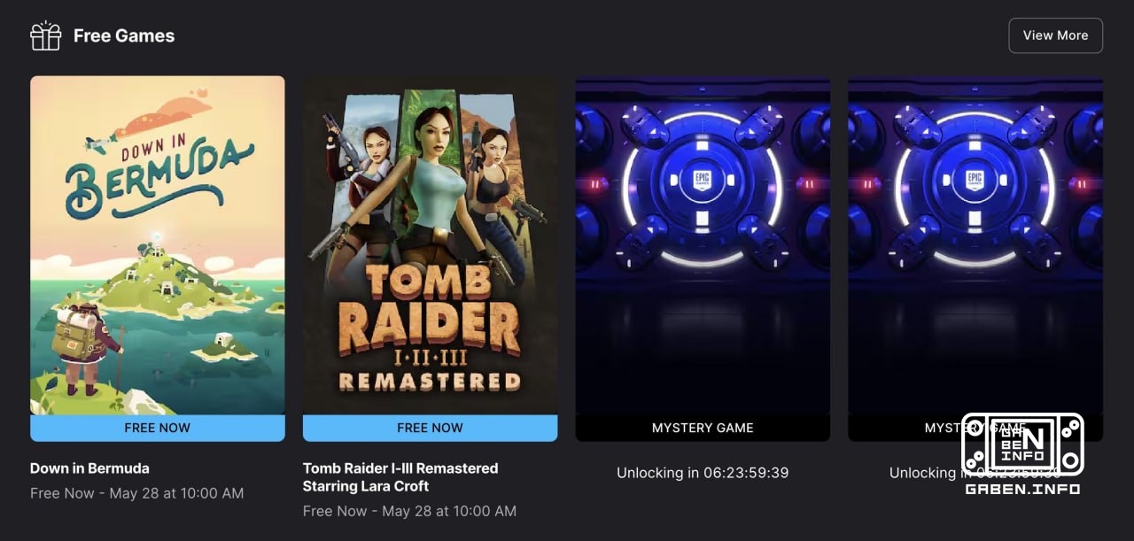 Epic Games Store is giving away Tomb Raider I-III Remastered and Down in Bermuda for free. Let us remind you that the fr...