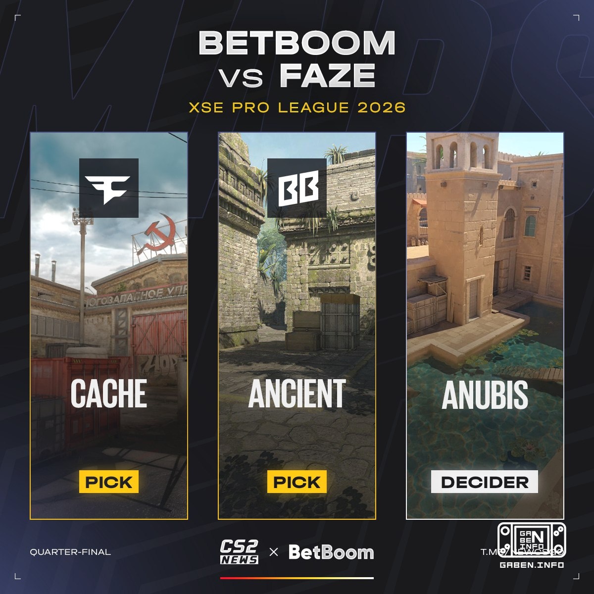 🇷🇺 BetBoom Team против 🇪🇺 FaZe Clan ─ смотрим карты последнего матча в 1/4 🇨🇳 XPL 2026: ❤️ ─ BetBoom Team 🔥 ─ FaZe Clan