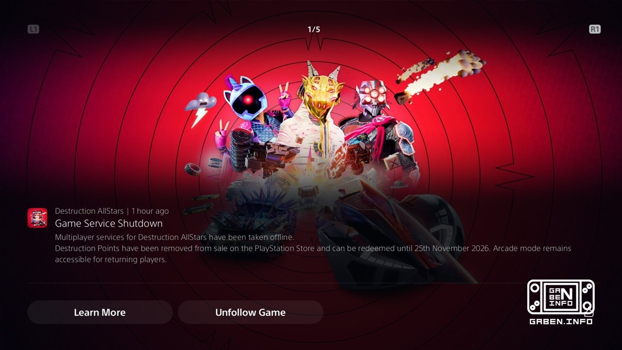 Sony unexpectedly shut down the Destruction AllStars servers and removed the game from sale on the PS Store.The arcade r...