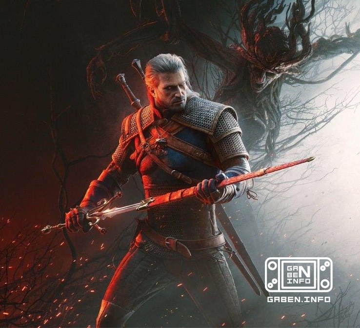 ⚔️ Комьюнити The Witcher 3 озадачено вчерашним артом с анонсом DLC, на котором у Геральта почему-то три меча, вместо тип...