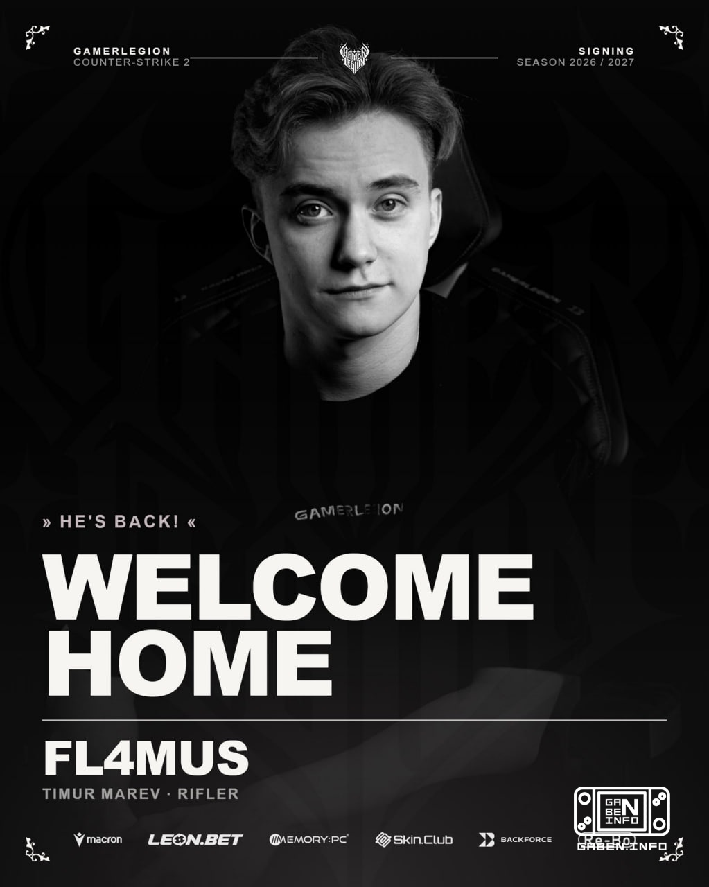 🇩🇪 FL4MUS OFFICIALLY BECAME A GAMERLEGION PLAYER.