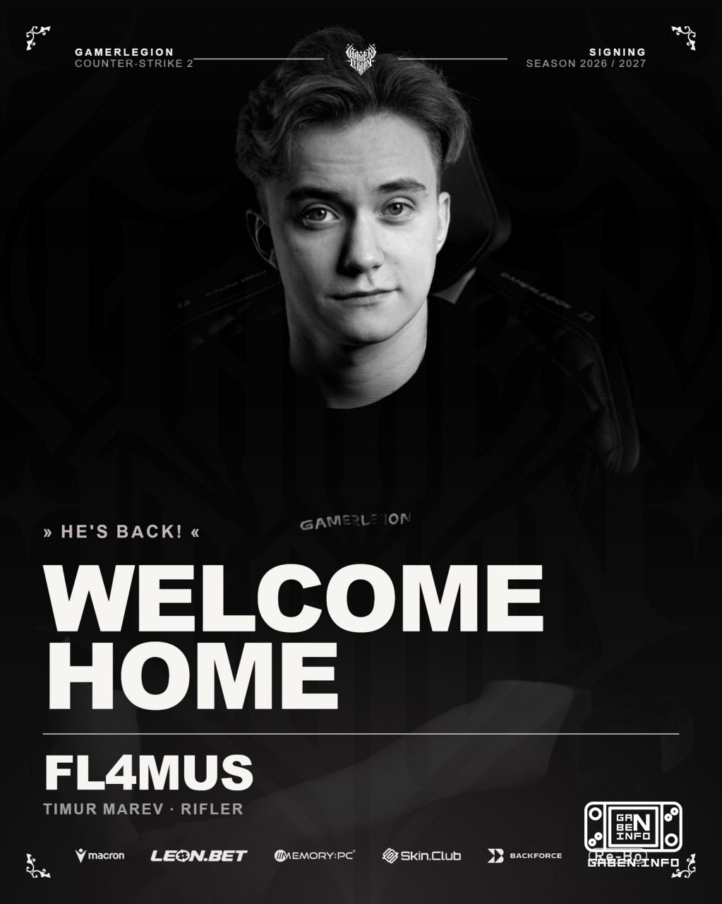 🇪🇺 GamerLegion bought Timur FL4MUS Marev's contract from 🇷🇺 VP.