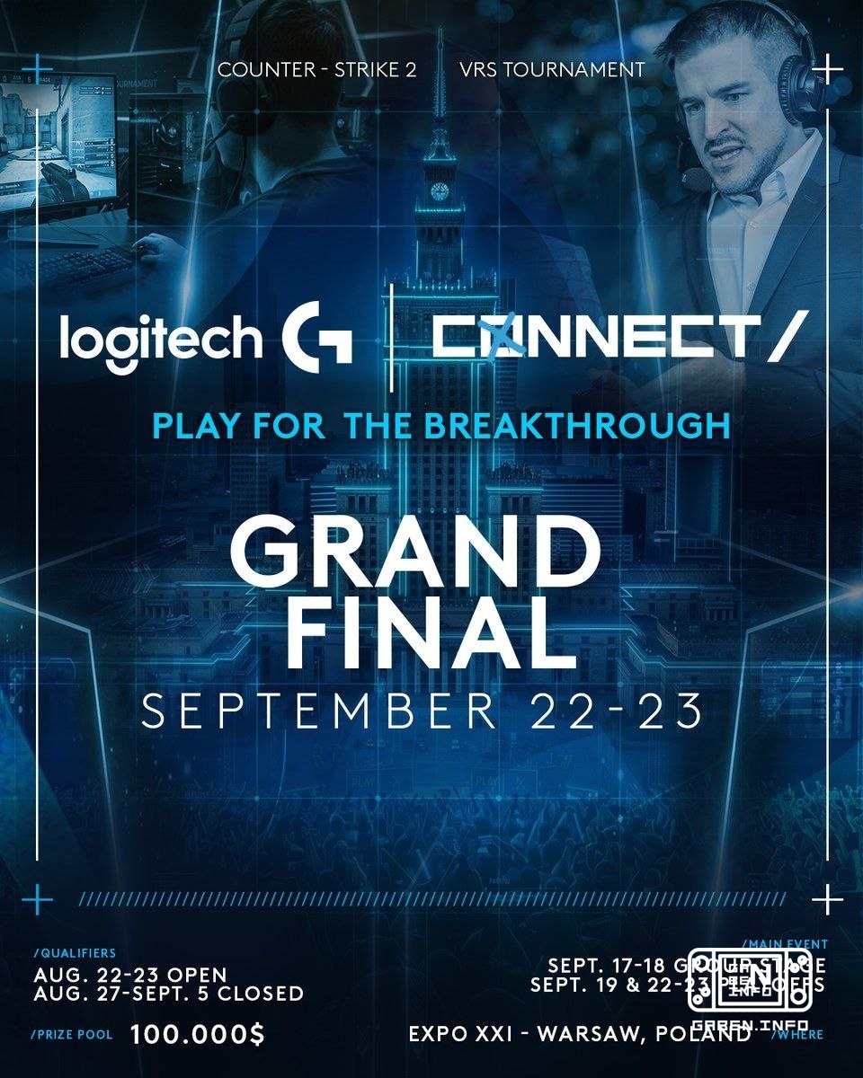 Logitech heeft een VRS-toernooi aangekondigd voor CS2.— Het evenement vindt plaats in Warschau.— Het prijzengeld bedraag...