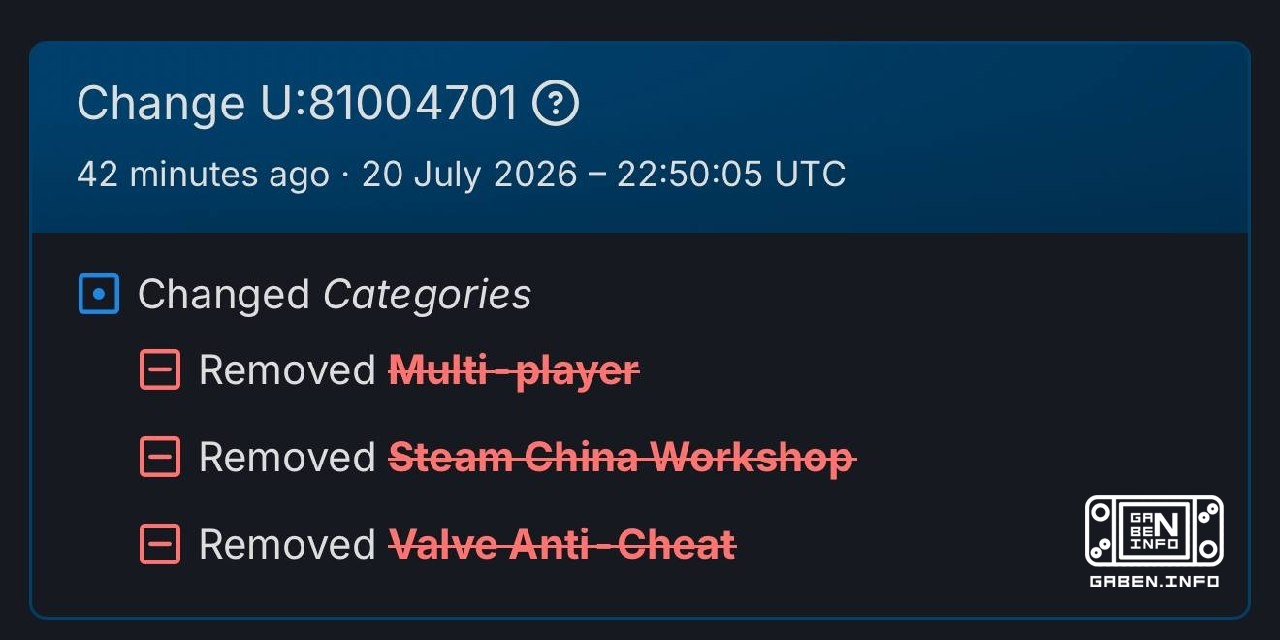 🔥 VAC removed in CS2 categories