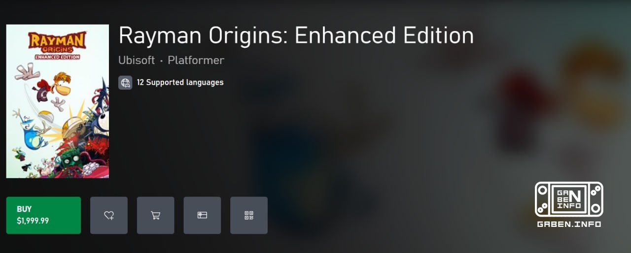 BUY: Rayman Origins: Enhanced Edition appeared in the XBOX Store for $2000 The remaster will only have 4K resolution, 60...