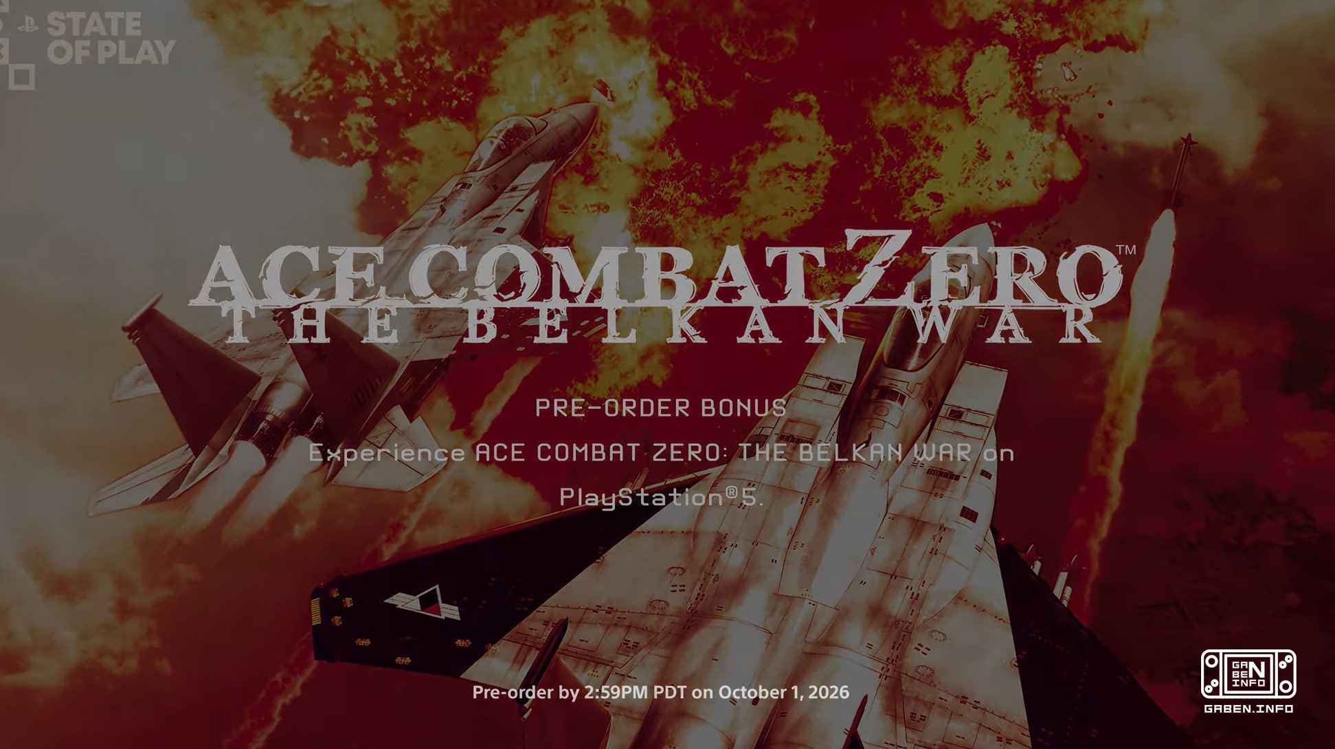 Ace Combat Zero: The Belkan War will be given for pre-ordering. It is unknown whether it will be a PS5 exclusive.