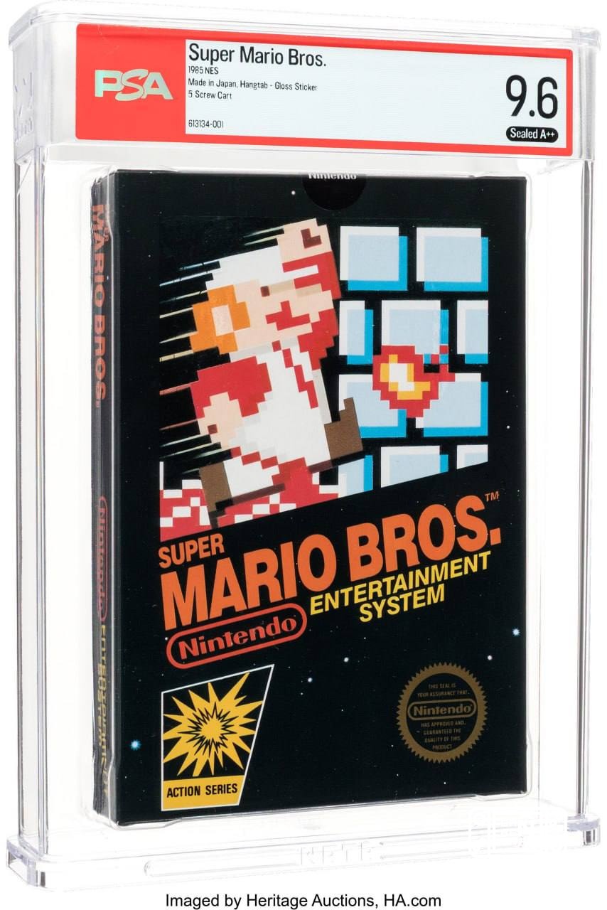 😮 A sealed copy of Super Mario Bros.sold for $3 million Rare copy of Super Mario Bros.1985 became the most expensive vid...
