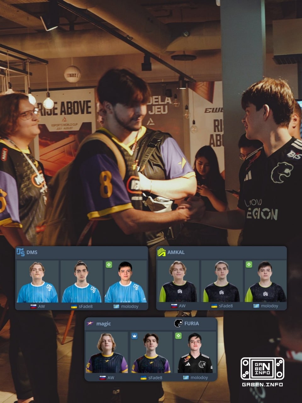 molodoy personally came to congratulate his former teammates after the passage magic to the playoffs Esports World Cup 2...