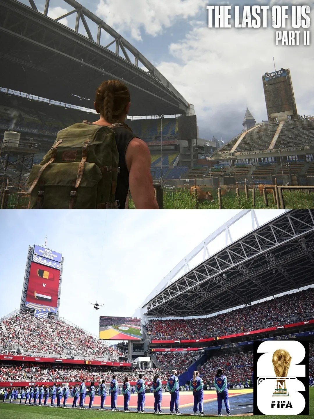 همان ورزشگاه The Last of Us Part II، جایی که ما دنبال ابی می دویم، جایی است که مصر و بلژیک در جام جهانی 2026 سیاتل بازی ...