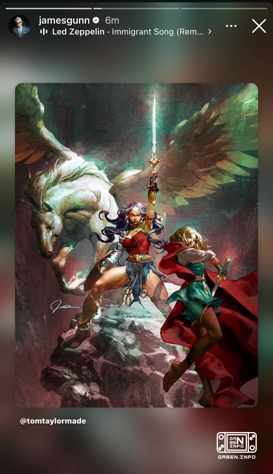 James Gunn republie des œuvres avec Diana et Cara sur son Instagram Il pourrait y avoir un indice sur les futures nouvel...