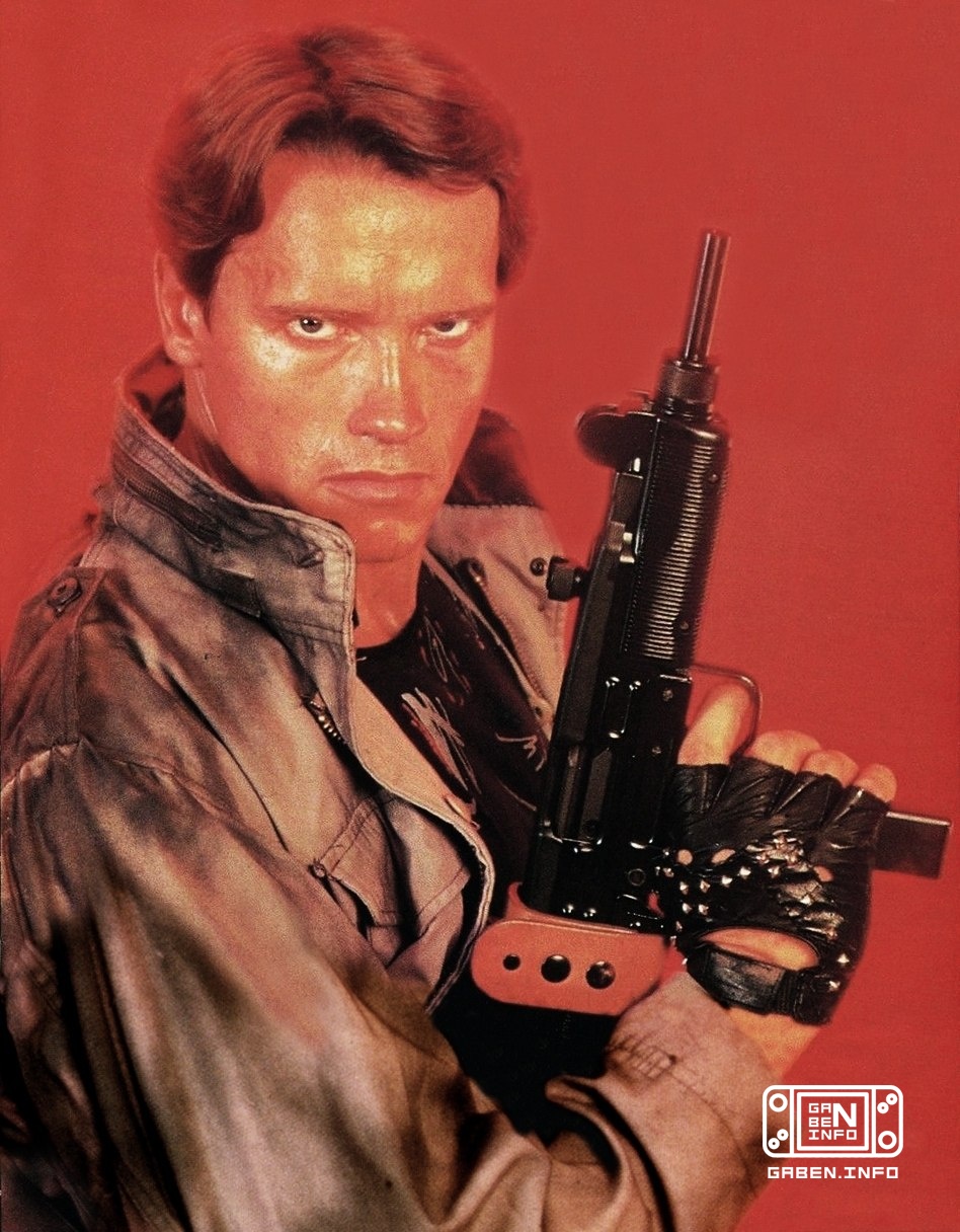 Арнольд Шварценеггер для промо к фильму "Терминатор" (1984)