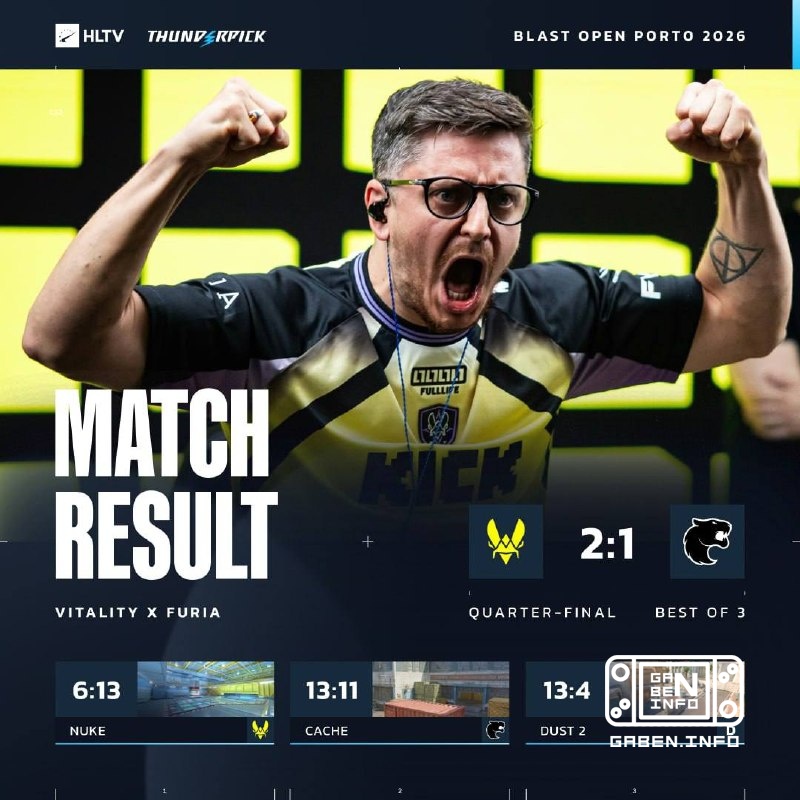 Во втором полуфинале сыграют 🇪🇺 Vitality vs 🇪🇺 MOUZ.