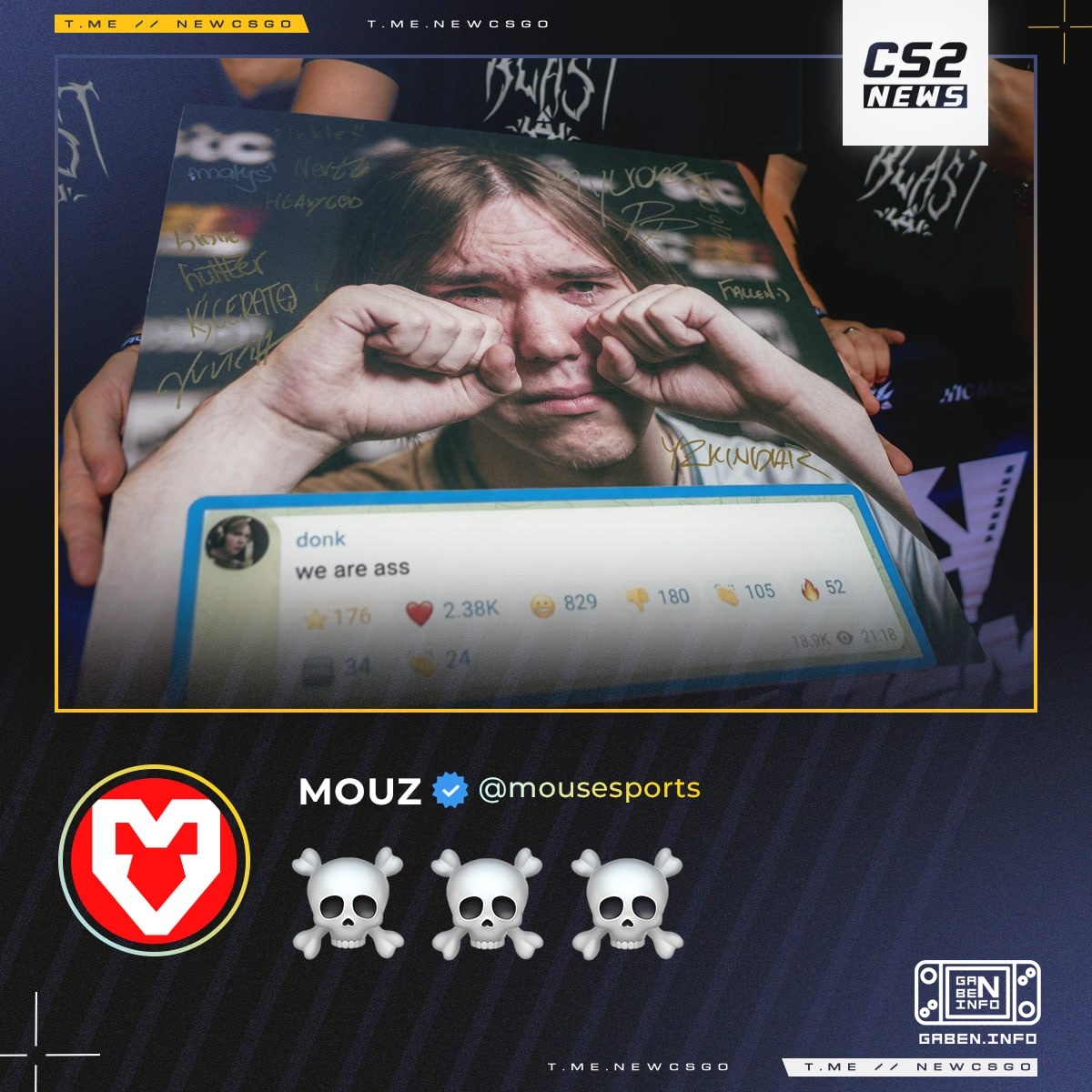 🇪 MOUZ is heating up on their social networks.