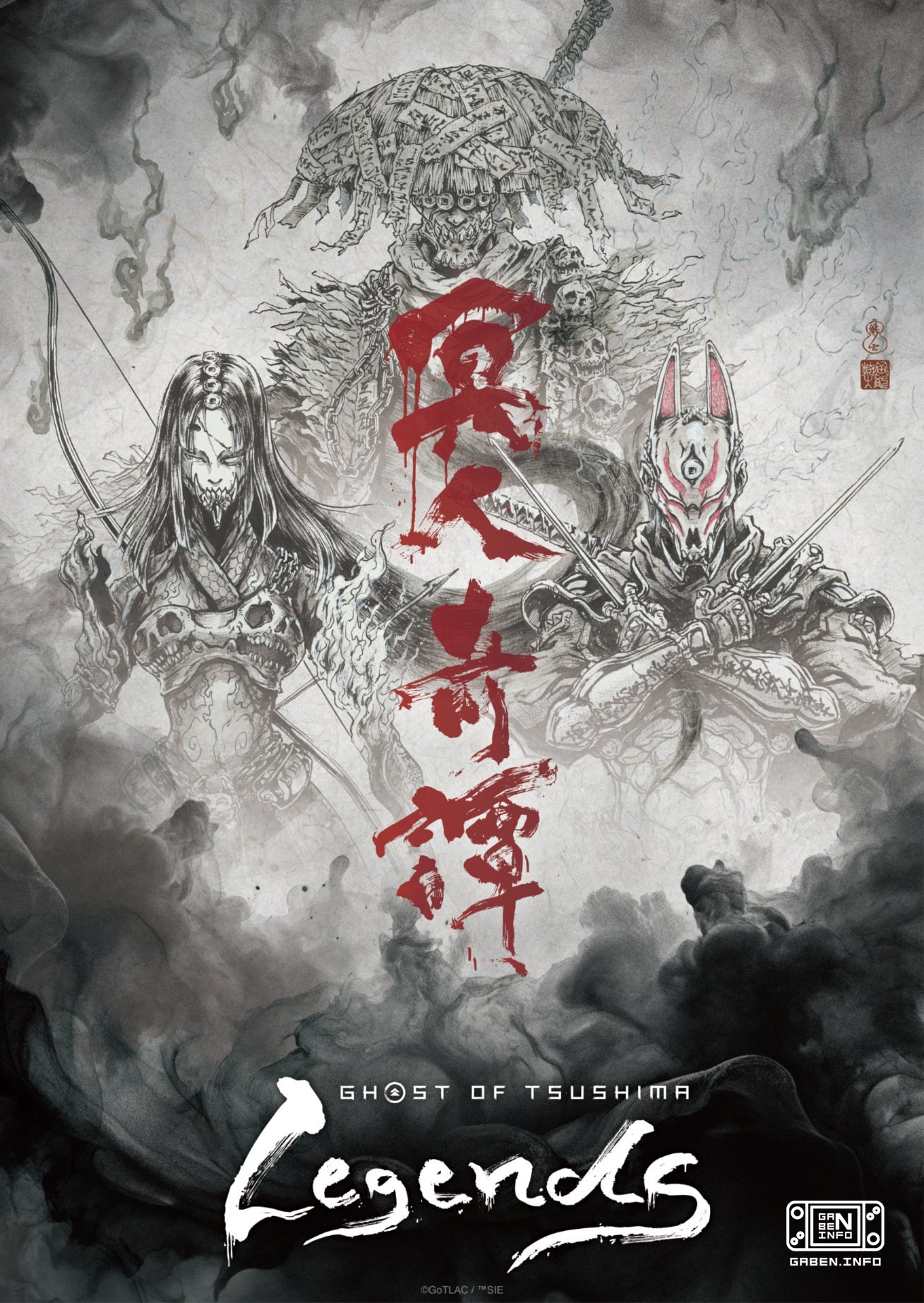 Первые постеры аниме по Ghost of Tsushima, который станет экранизацией кооперативного режима Legends — премьера состоитс...