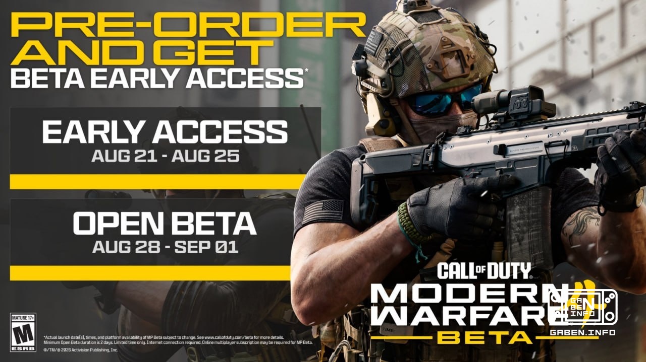 ستبدأ النسخة التجريبية من Modern Warfare 4 في 21 أغسطس. أولاً، ستكون النسخة التجريبية متاحة للطلبات المسبقة حتى 25، ومن ...