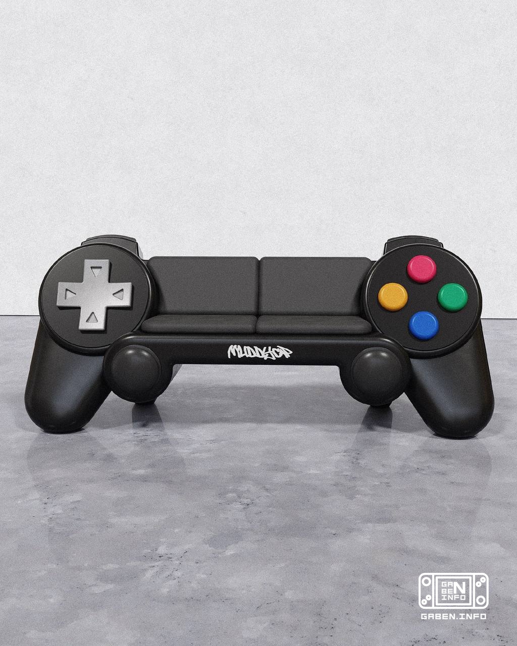 🎮 Der Designer hat ein Sofa in Form eines DualShock 3-Gamepads entworfen Ausgefallene Möbel erregten schnell die Aufmerk...