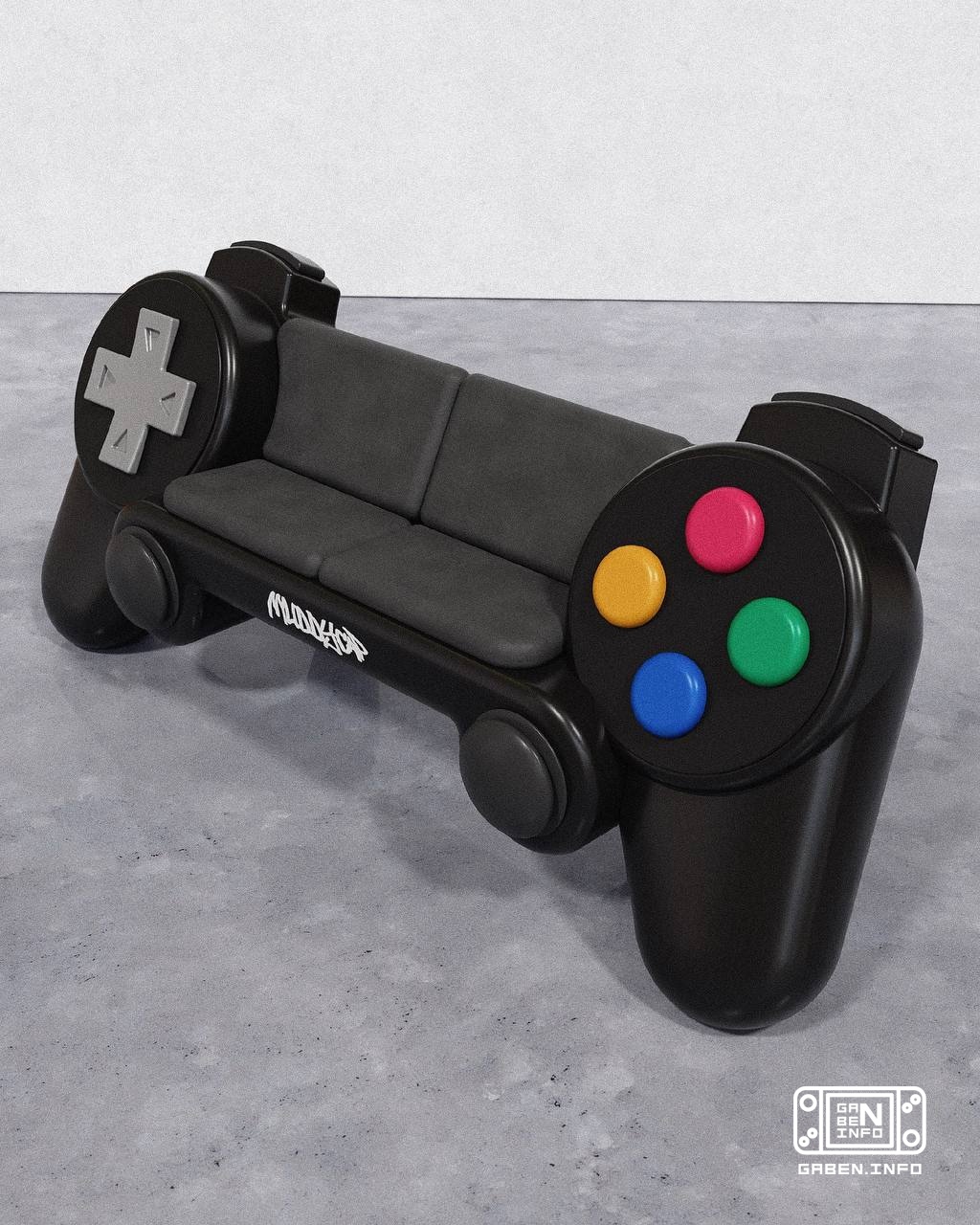 🎮 Der Designer hat ein Sofa in Form eines DualShock 3-Gamepads entworfen Ausgefallene Möbel erregten schnell die Aufmerk...