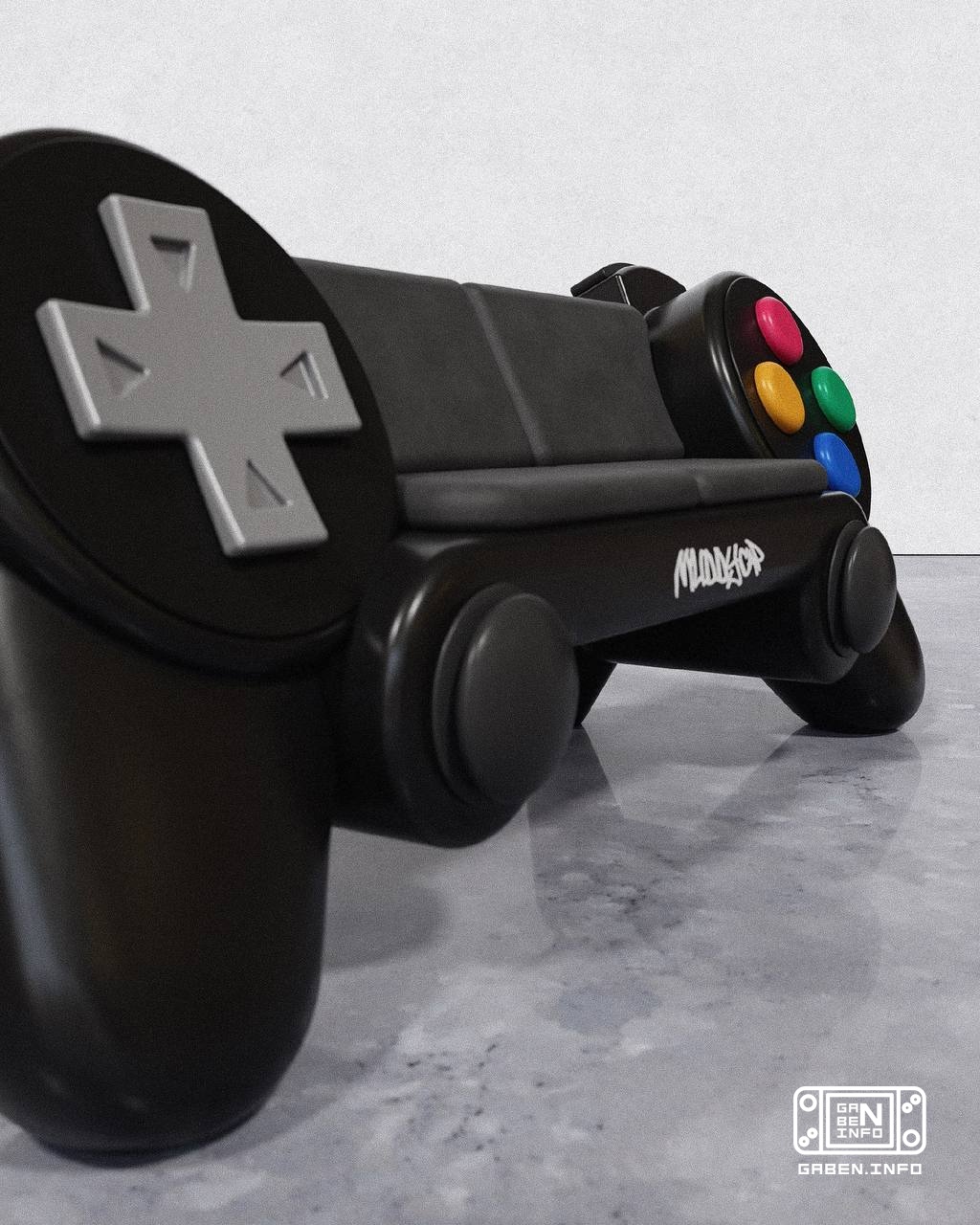 🎮 Der Designer hat ein Sofa in Form eines DualShock 3-Gamepads entworfen Ausgefallene Möbel erregten schnell die Aufmerk...