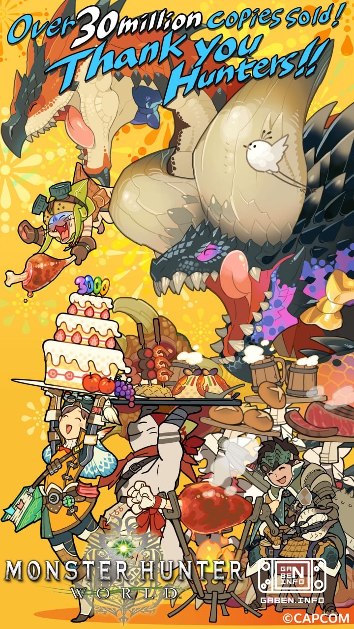 Monster Hunter: World has sold more than 30 million copies worldwide. In honor of this, Capcom shared art and a good dis...