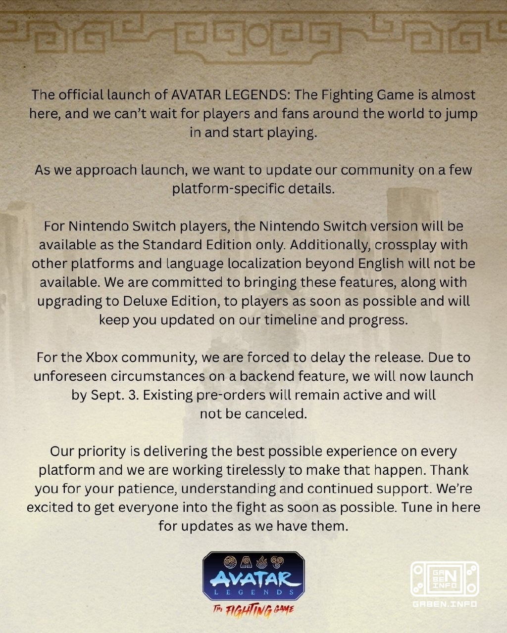 Avatar Legends: The Fighting Game внезапно перенесли, но только для XBOX Её официальный релиз состоится на всех платформ...