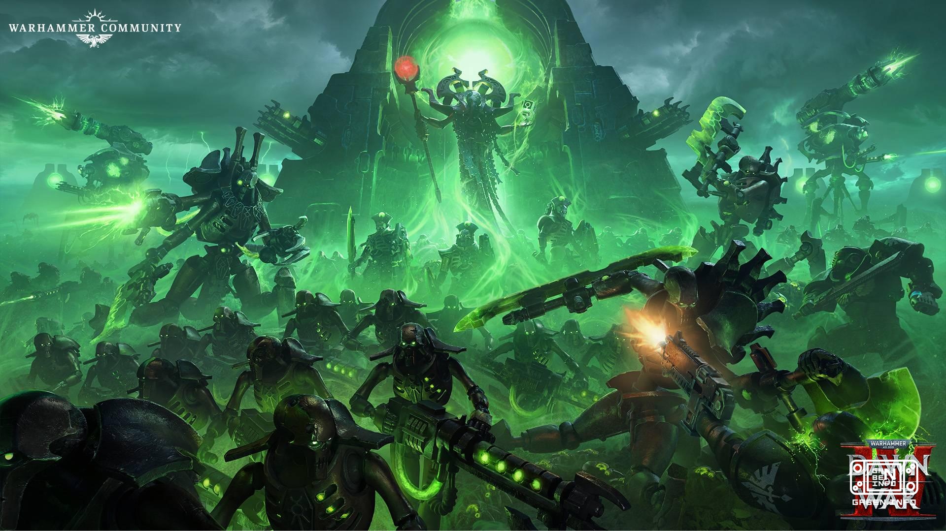 👍 こちらは、Dawn of War IV のネクロン派の重要なアート作品です。見たことのないものは何もありませんが、高い品質で描かれています。