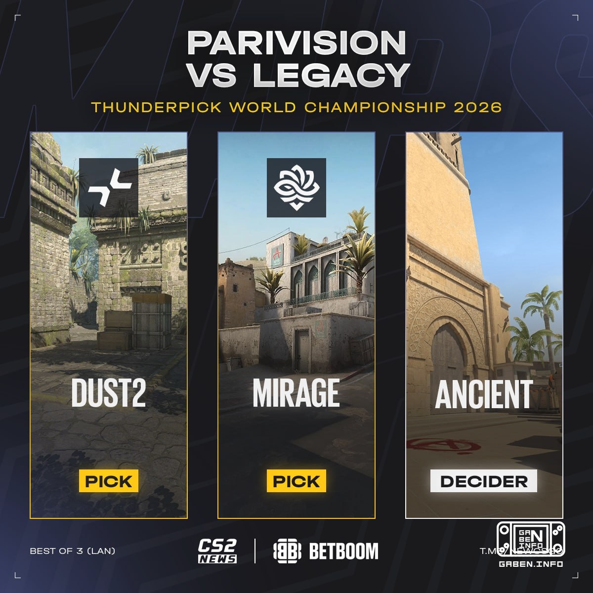 ❗️ Legacy vs PARIVISION, но играют основные составы.