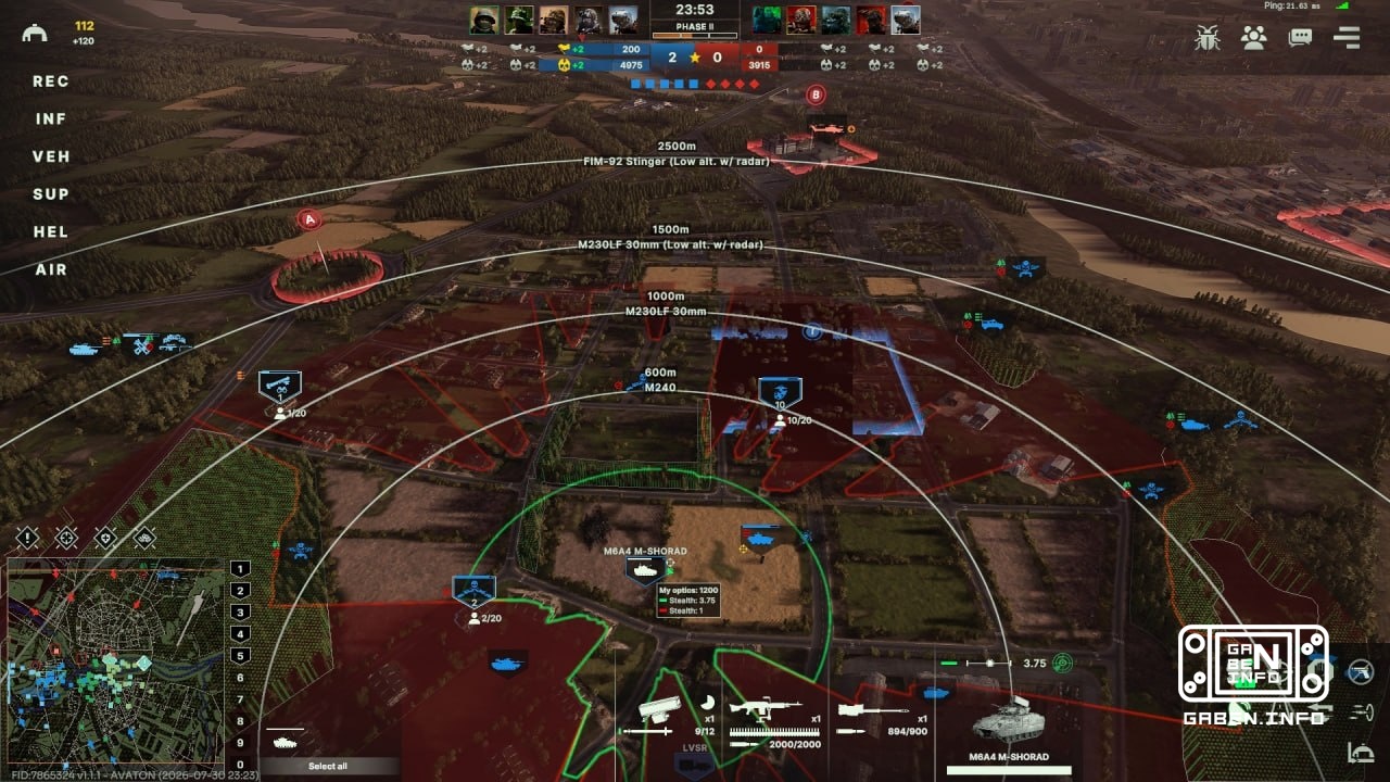 The new line of sight tool in Broken Arrow allows you to see the shooting distance of each weapon of the unit, as well a...