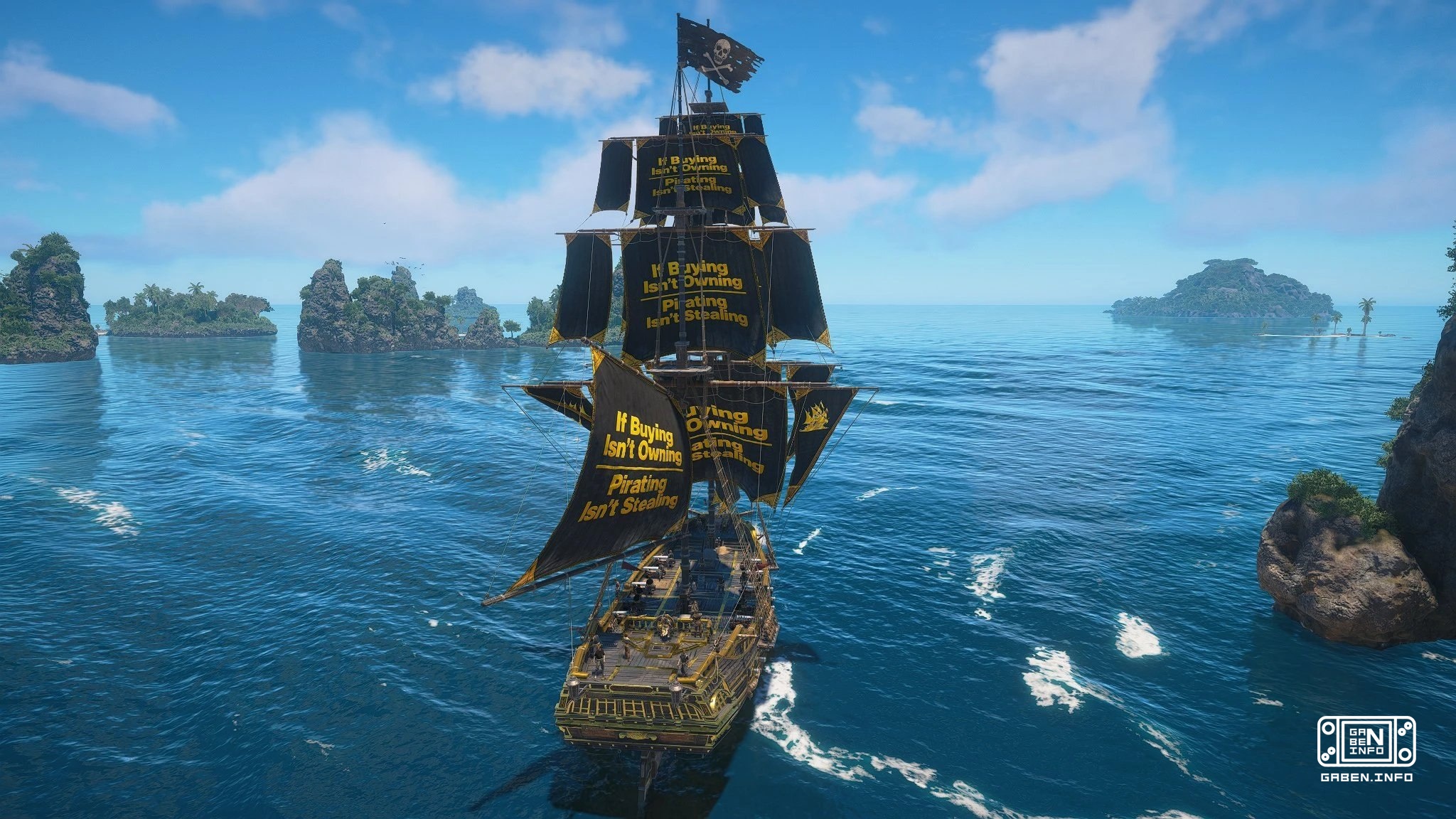 The new mode for Assassin's Creed Black Flag Resynced allows you to decorate the Galk with sails in the style of the No ...