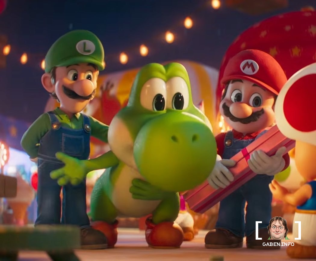 First look at Yoshi in Super Mario Galaxy. That same cartoon, where they again parasitize on the mustache that has fucke...