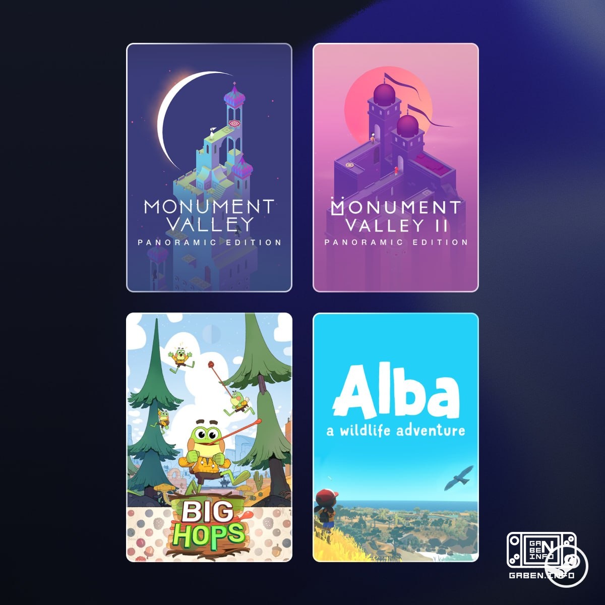 Steam'de Günlük İndirimler Başlatıldı Monument Valley'de %65 indirim, Monument Valley 2'de %65 indirim, Big Hops Togethe...