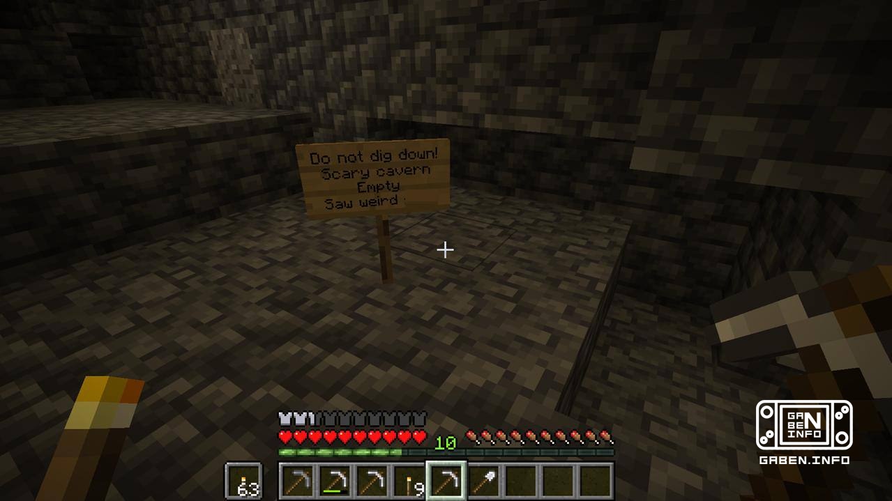 A Minecraft fan with amnesia found a warning in his own cave that he left behind for himself, but... forgot what it mean...