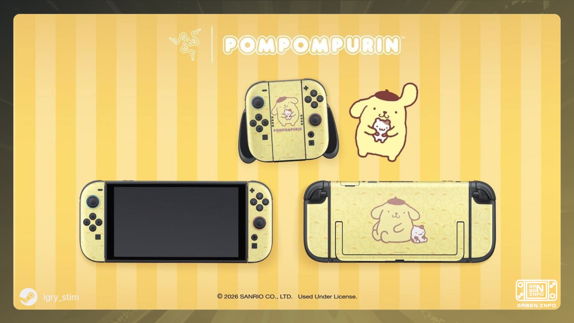 Nintendo Switch 2 has the best men 's skins Razer collaborated with Sanrio to showcase designs from My Melody, Cinnamoro...
