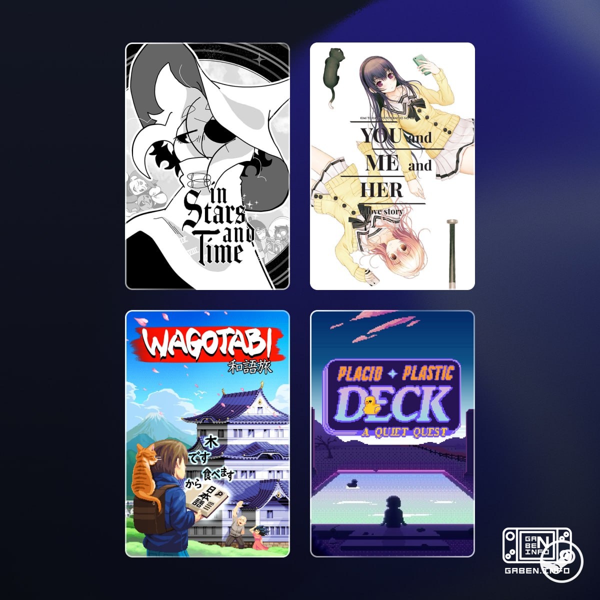 Steam has launched daily discounts 40% off In Stars And Time, 40% off YOU and ME and HER: A Love Story, 35% off Wagotabi...