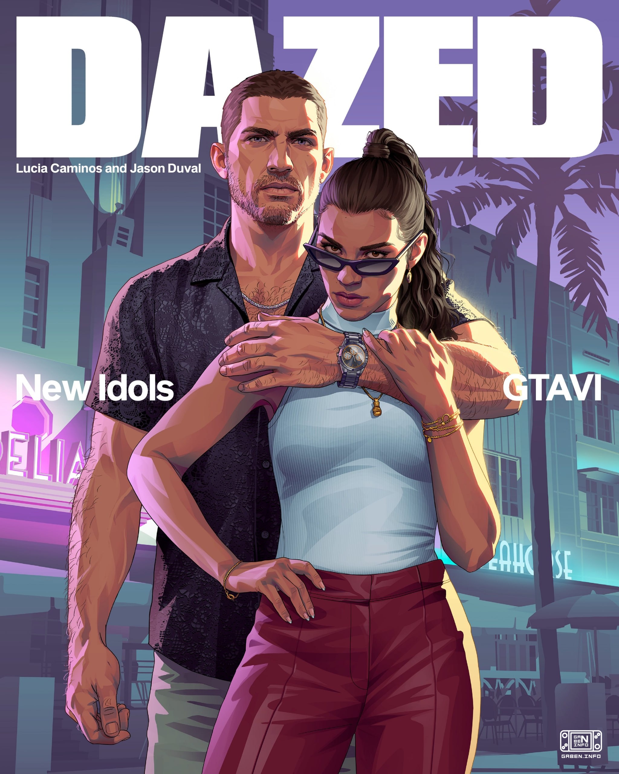GTA VI на обложке журнала DAZED Там опубликовали новые подробности и некоторые новые скрины.