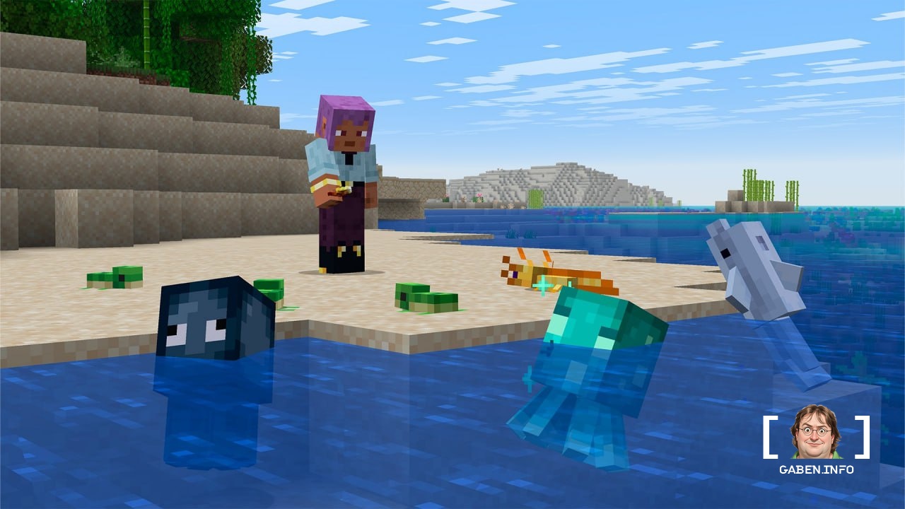 Minecraft continues to test babies, but now on sea creatures In the new test version you can now find small turtles, squ...