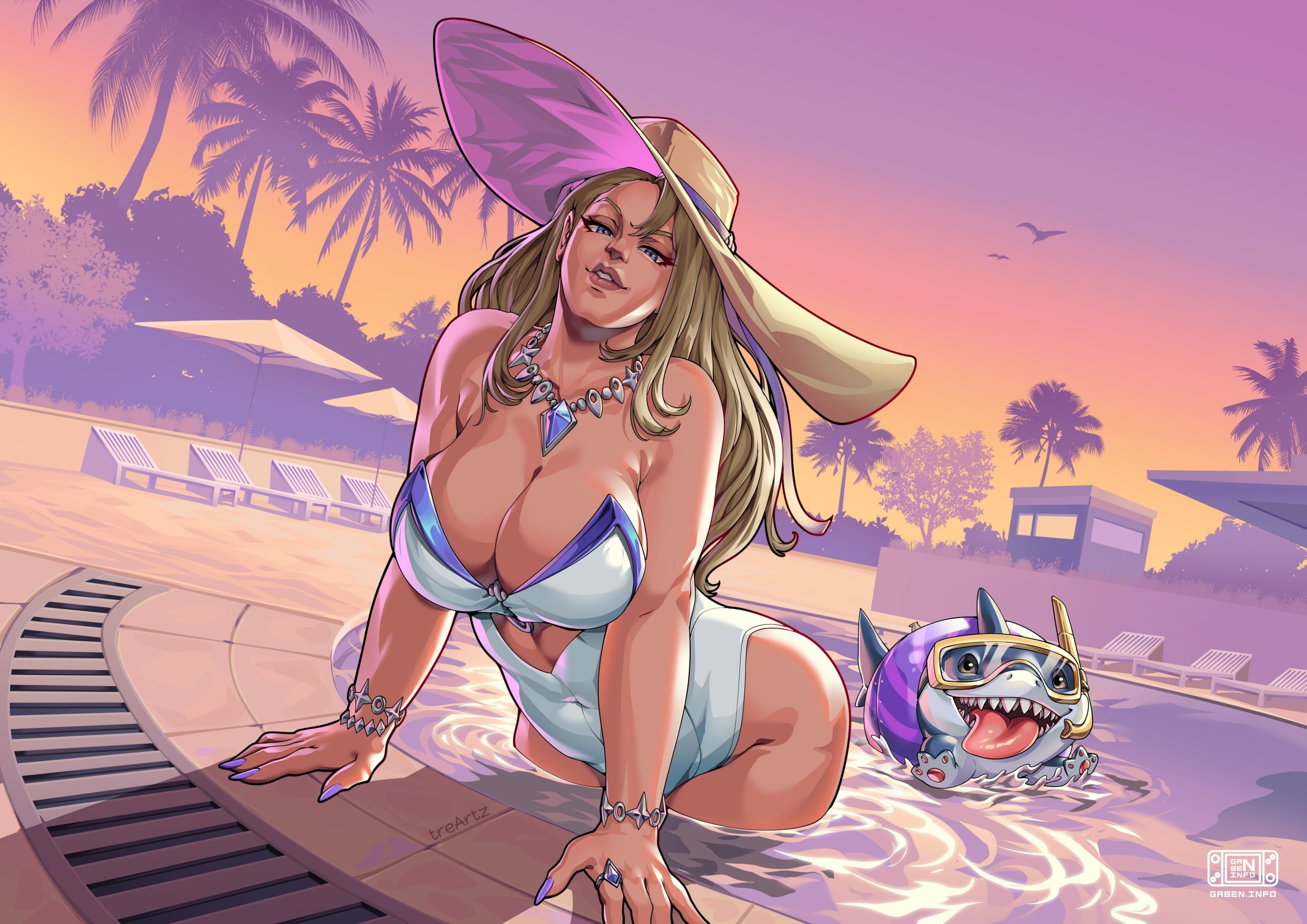 Emma Frost and Jeff from GTA VI by treArtz @hypewave