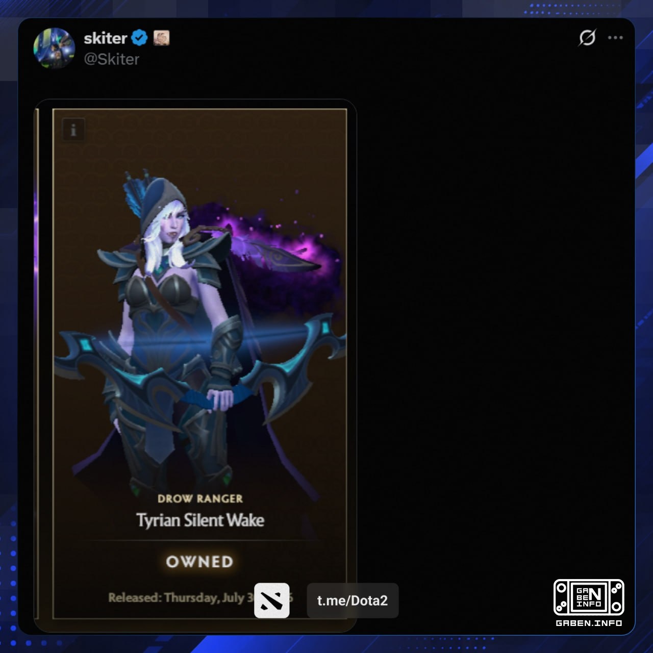 Skiter is trolling Yatoro? Oliver posted a screen about getting a purple patch on the Drow Ranger. He left The Internati...
