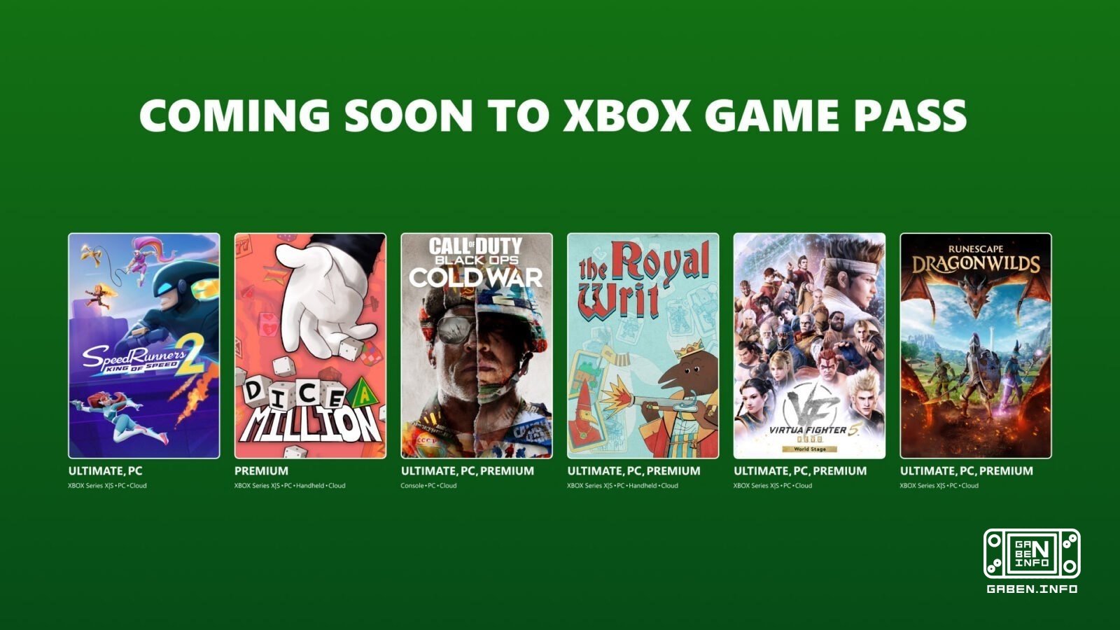 Xbox Game Pass will feed you the latest news this month: • Speedrunners 2 3rd of September • Dice a Million 4th of Septe...