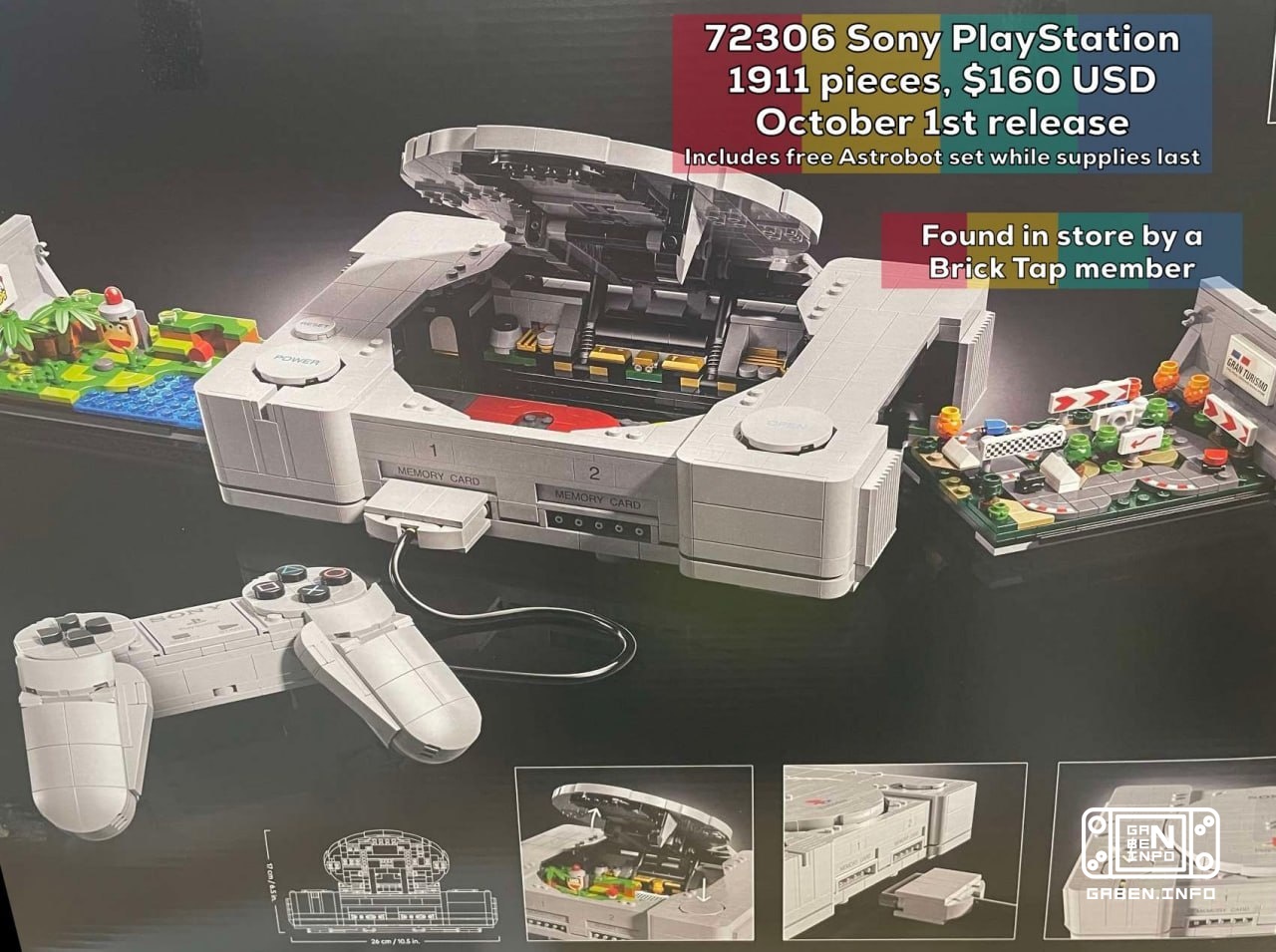 Lịch chiếu chính thức đầu tiên của bộ LEGO với PS1 bán hàng bắt đầu vào ngày 1 tháng 10 Bên trong console sẽ có những mà...