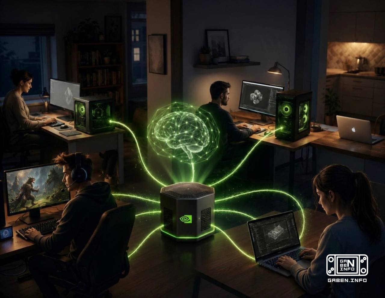 ☝🏻Nvidia quiere recopilar un cluster de inteligencia artificial en el hogar de computadoras de toda su familia En la IFA...