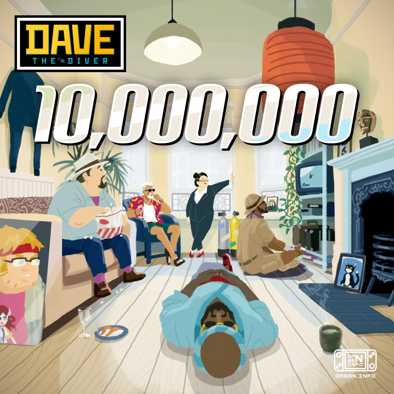 Dave the Diver a été diffusé à dix millions d'exemplaires. Le jeu sortira le 17 septembre sur iOS et Android.