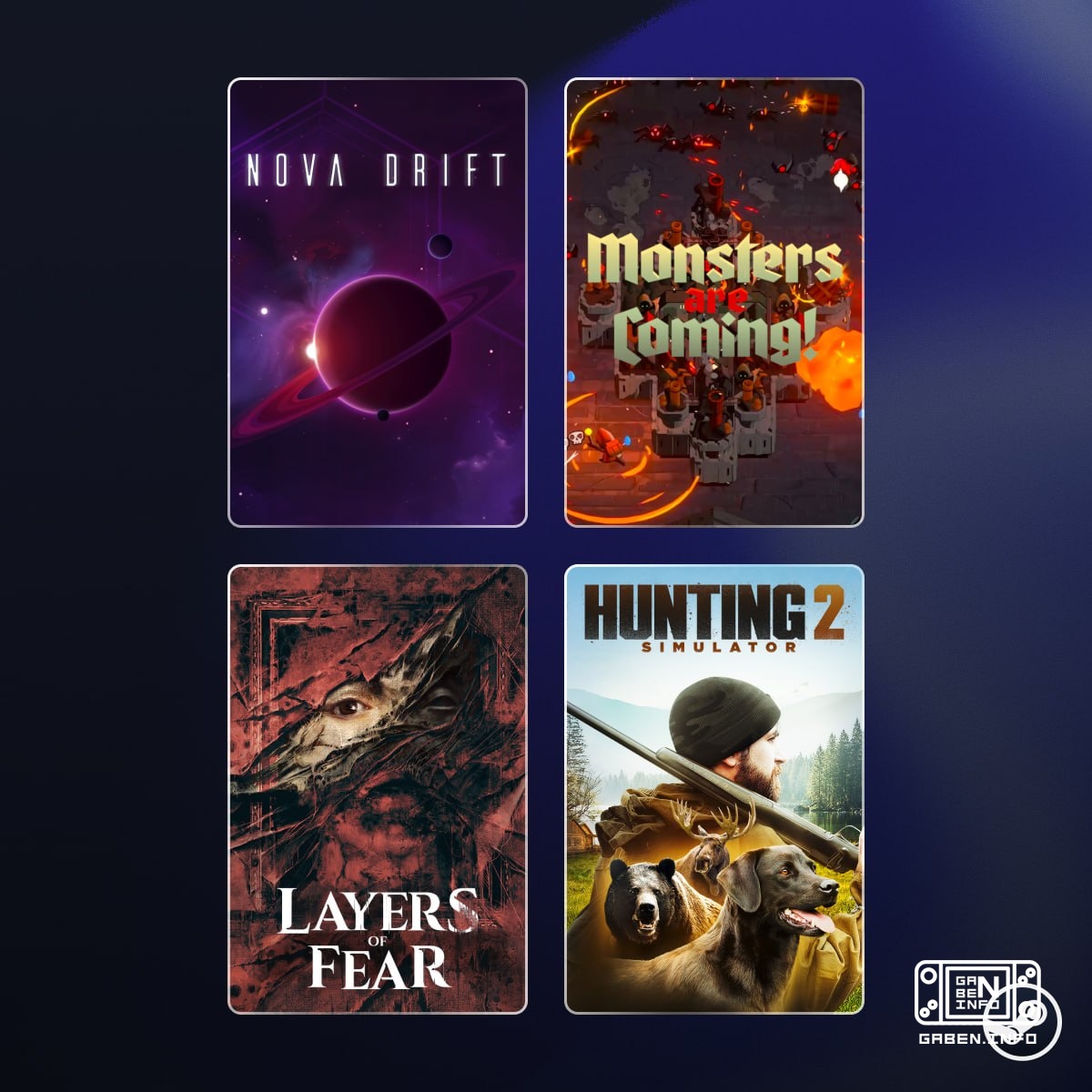 Steam has launched daily discounts Nova Drift received a 66% discount, 40% off Monsters are Coming!, 65% off Layers of F...