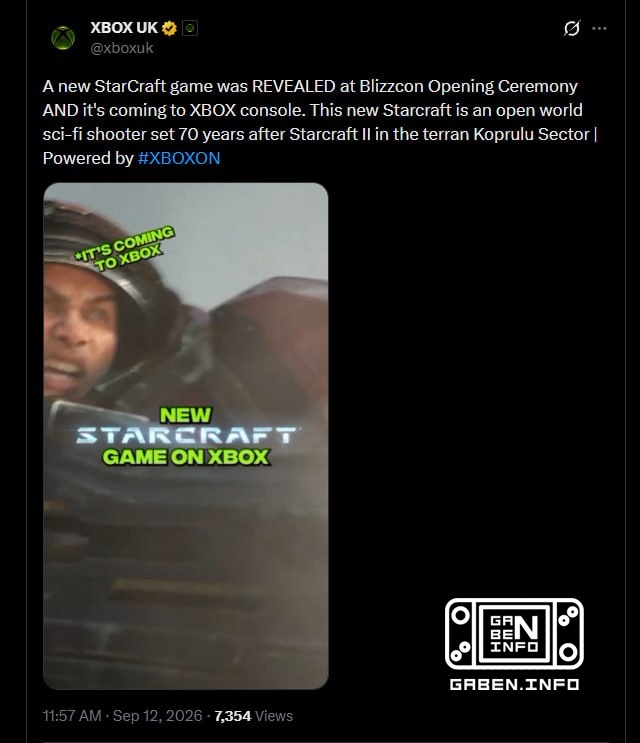 STARCRAFT pojawi się na konsole XBOX w 2030 roku, wydarzenia oficjalnie odbywają się 70 lat po StarCraft II.
